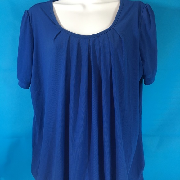 TIMESON Tops - Womens Pretty Blue Scoop Neck Plus Size XXL New